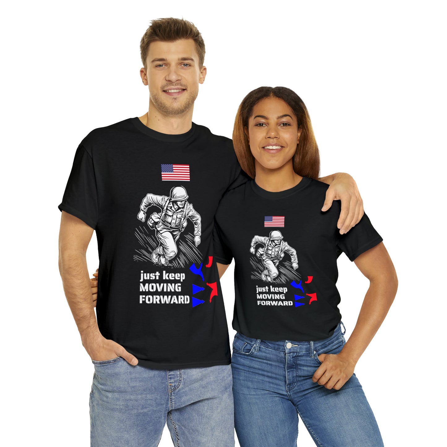 just keep MOVING FORWARD - Unisex Heavy Cotton Tee