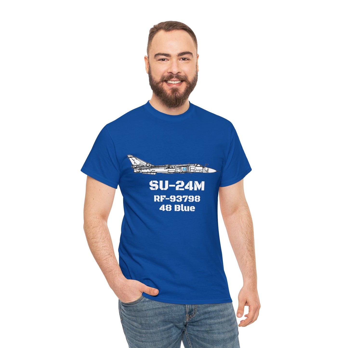 SU-24M - RF-93798 48 Blue - Unisex Heavy Cotton Tee