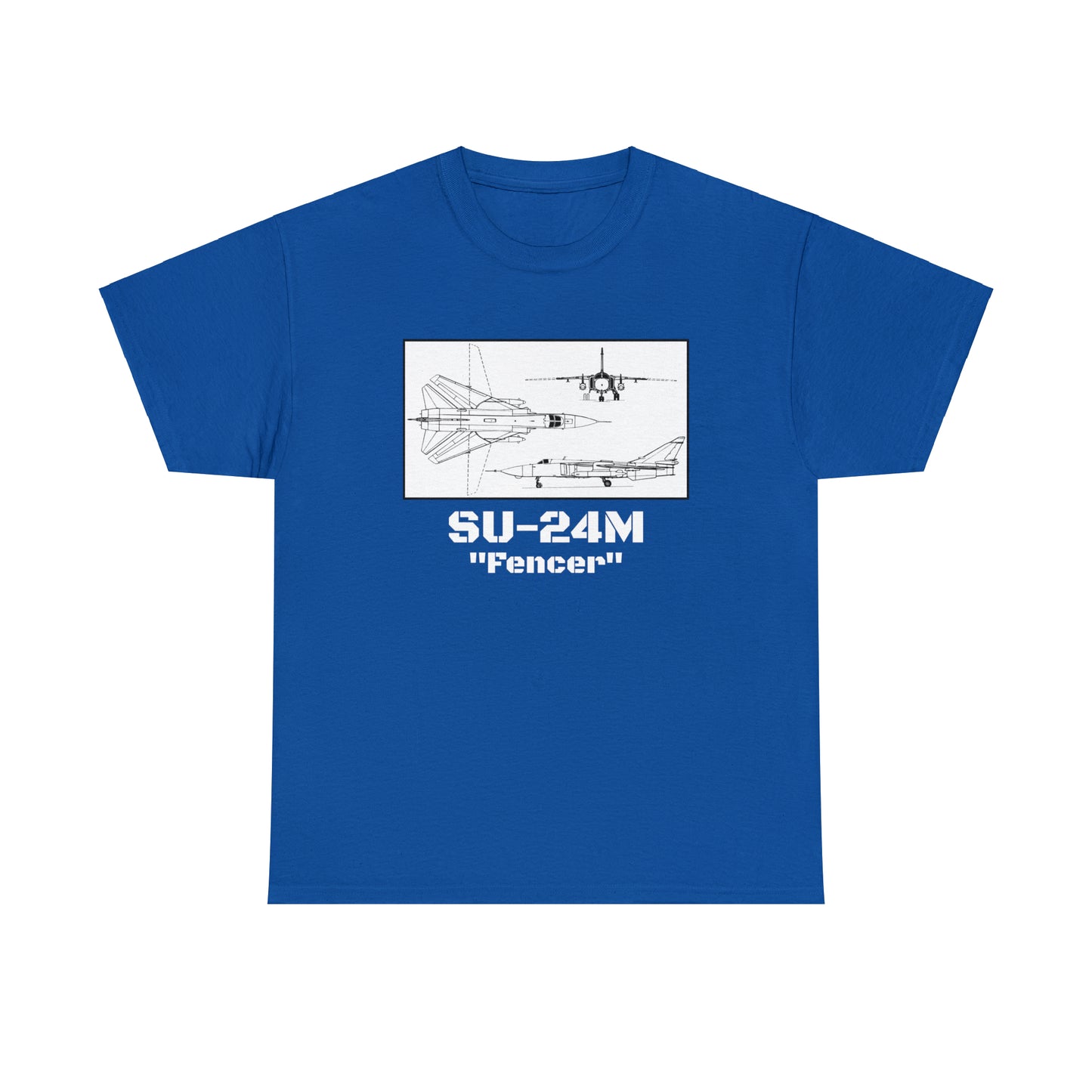 SU-24M - "Fencer" Schematic - Unisex Heavy Cotton Tee