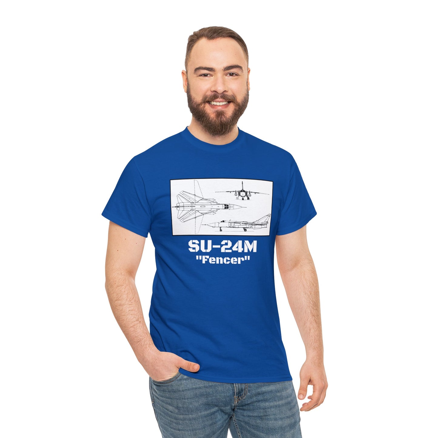SU-24M - "Fencer" Schematic - Unisex Heavy Cotton Tee