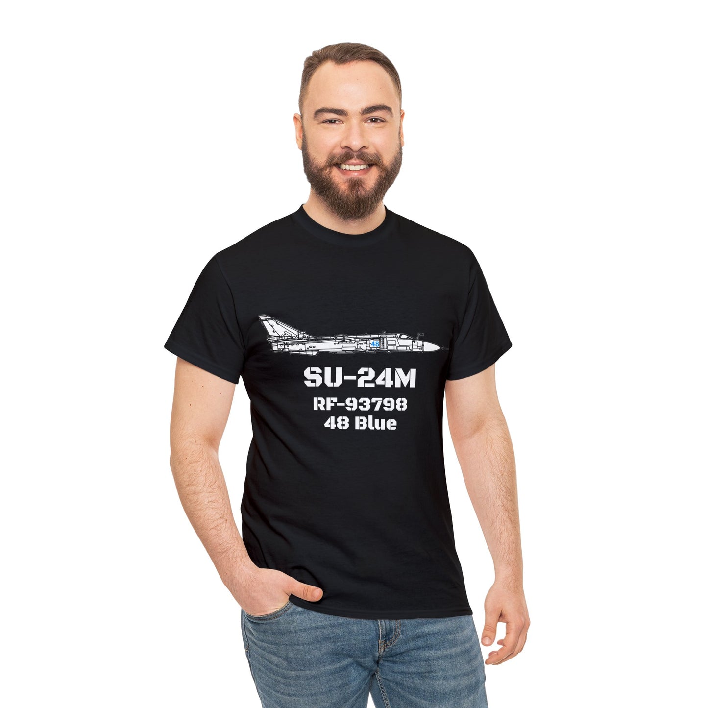 SU-24M - RF-93798 48 Blue - Unisex Heavy Cotton Tee