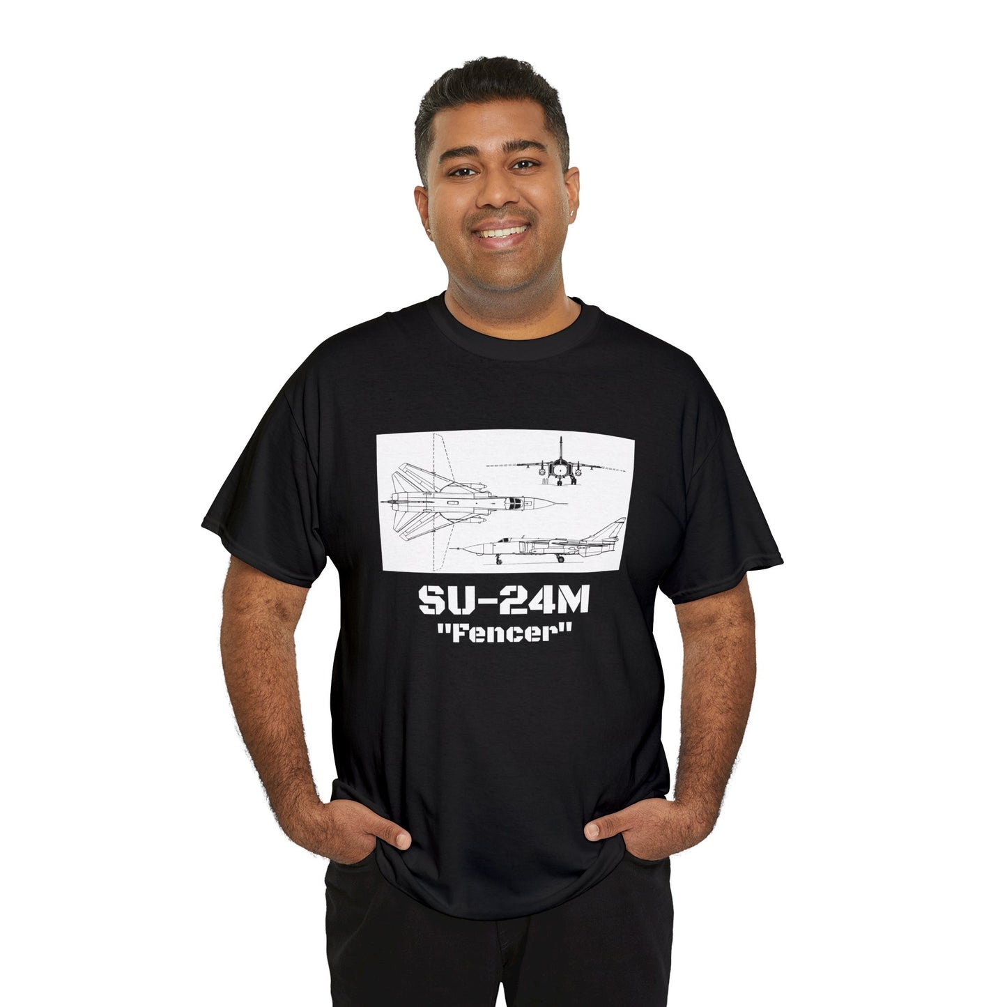SU-24M - "Fencer" Schematic - Unisex Heavy Cotton Tee