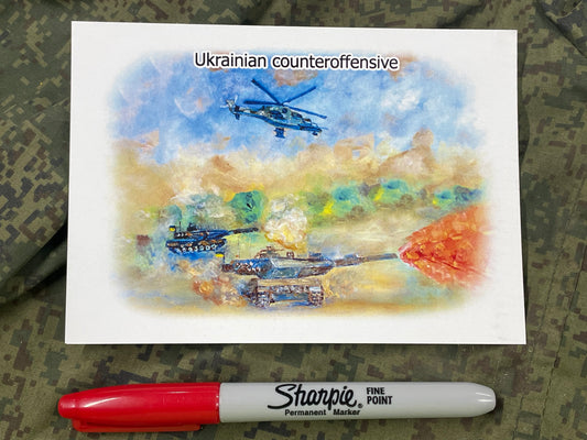 “Counteroffensive” - LIMITED EDITION - ARTIST SIGNED Postcard