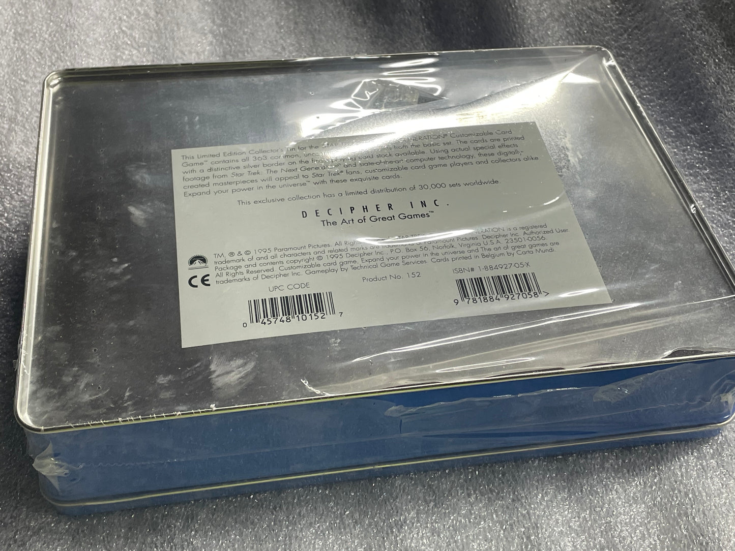 Star Trek CCG - 1E Collector’s Tin - Silver Border - SEALED - FREE SHIPPING