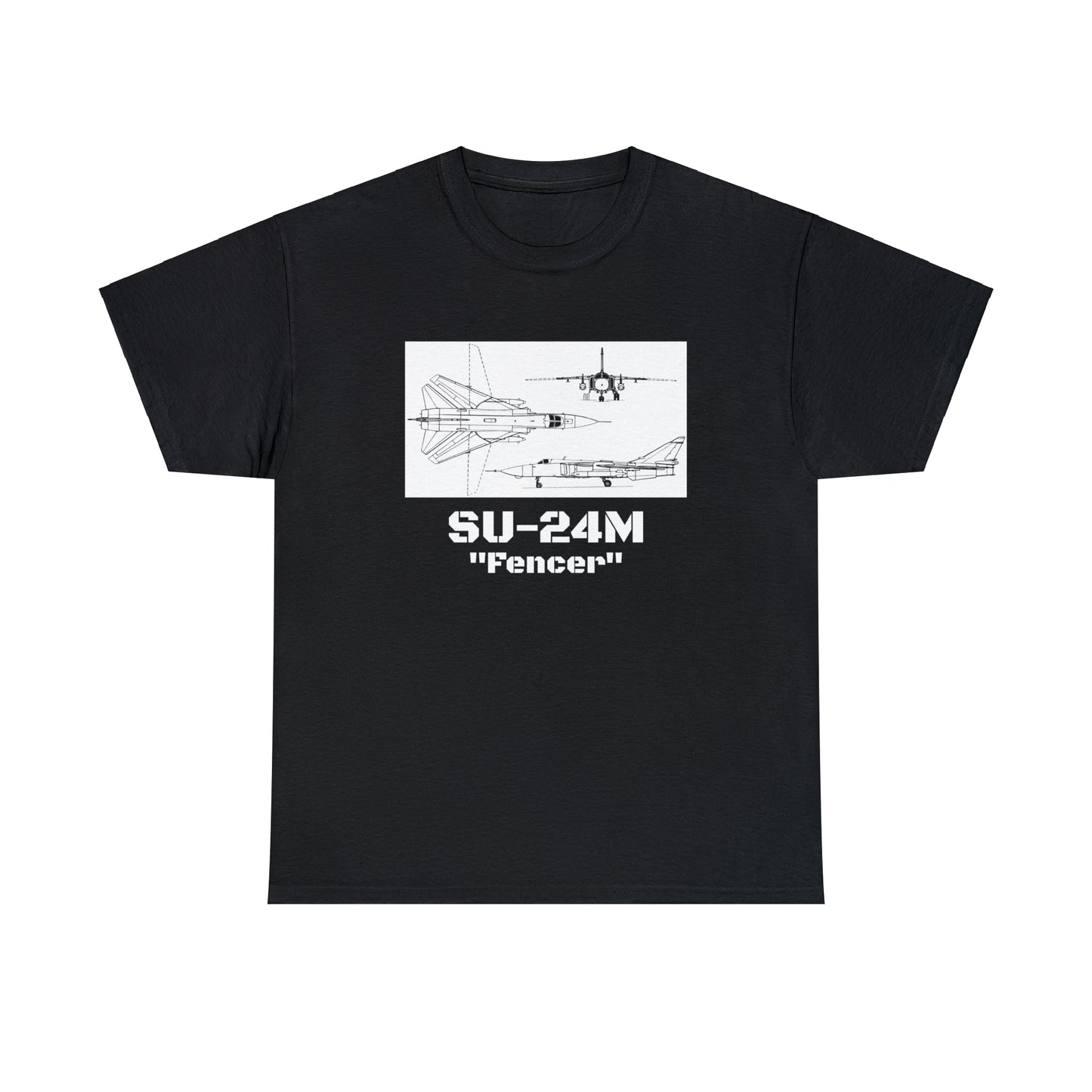 SU-24M - "Fencer" Schematic - Unisex Heavy Cotton Tee