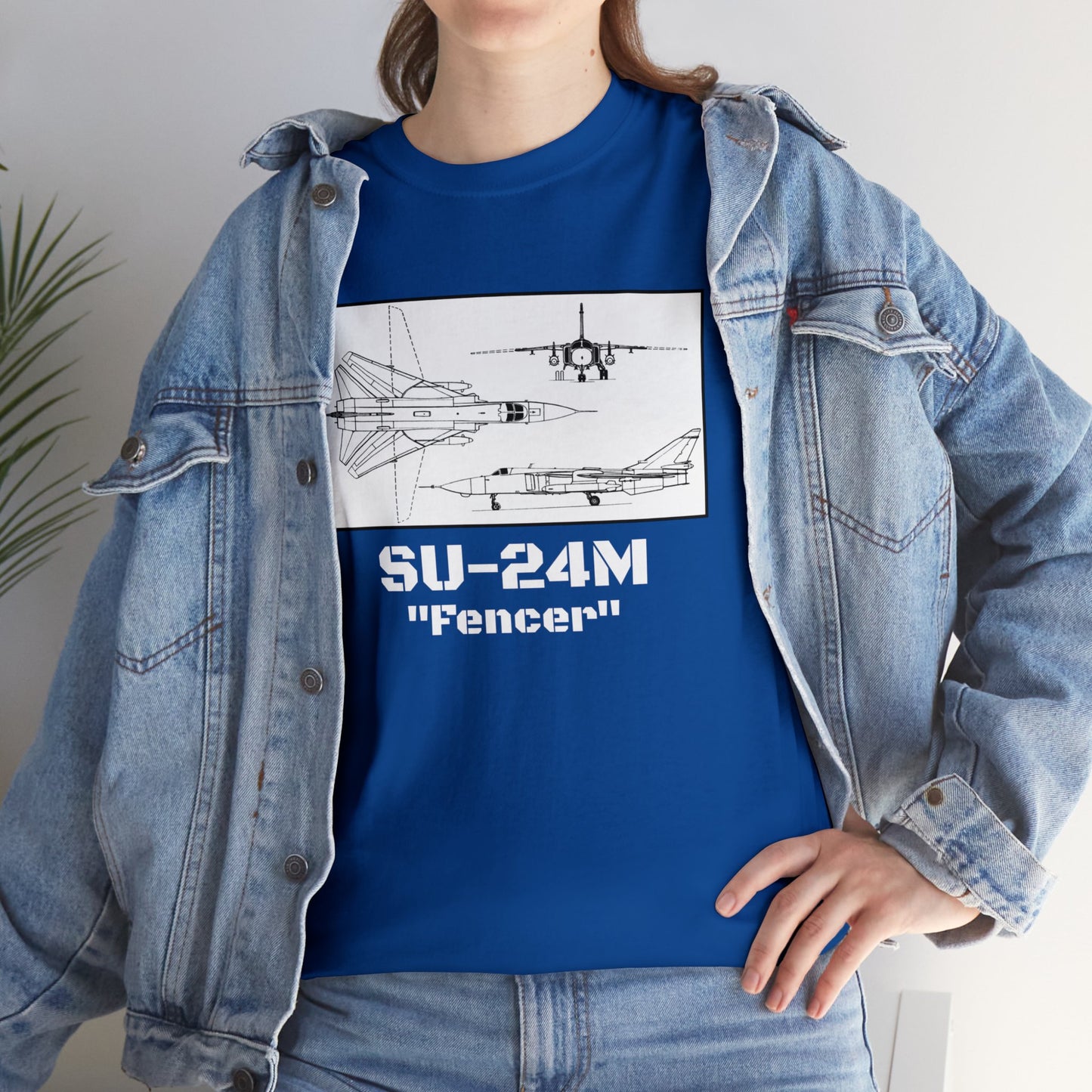 SU-24M - "Fencer" Schematic - Unisex Heavy Cotton Tee