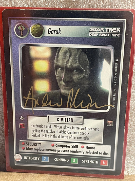 STCCG 1E - DOM - Garak - Signed by Andrew Robinson