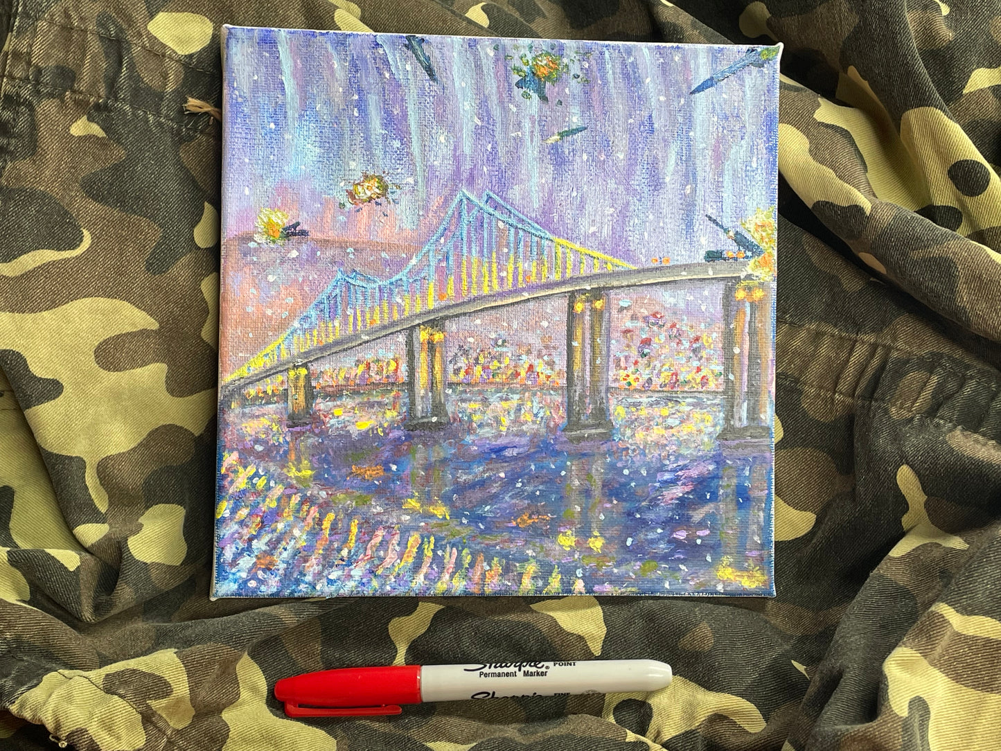 Original Art - “Work of the Patriot Missile Defense in Kyiv”