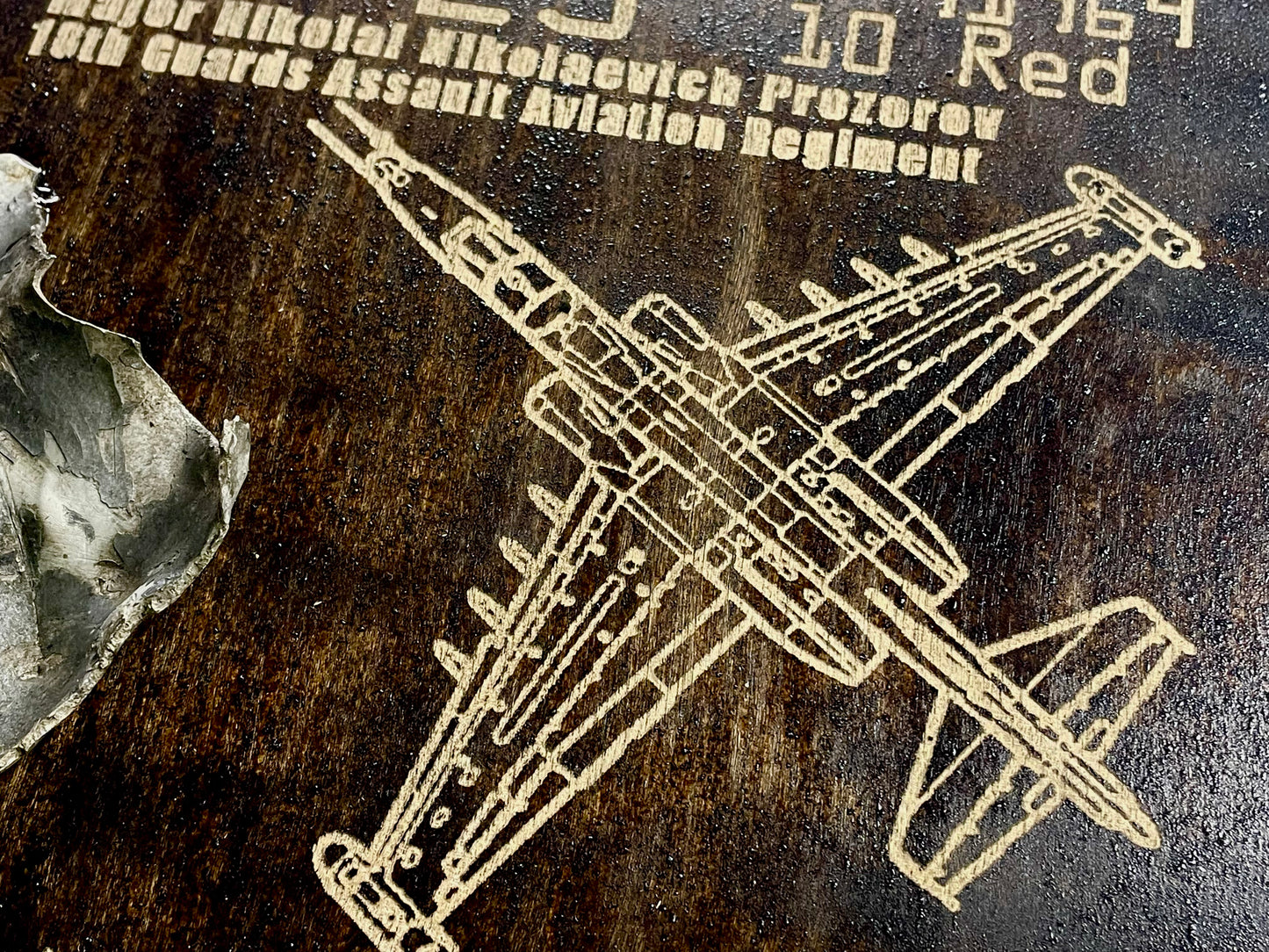 SU-25 (RF-91969) 10 R (Red) LARGE Trophy Plaque #105 - 2022 — FREE SHIPPING