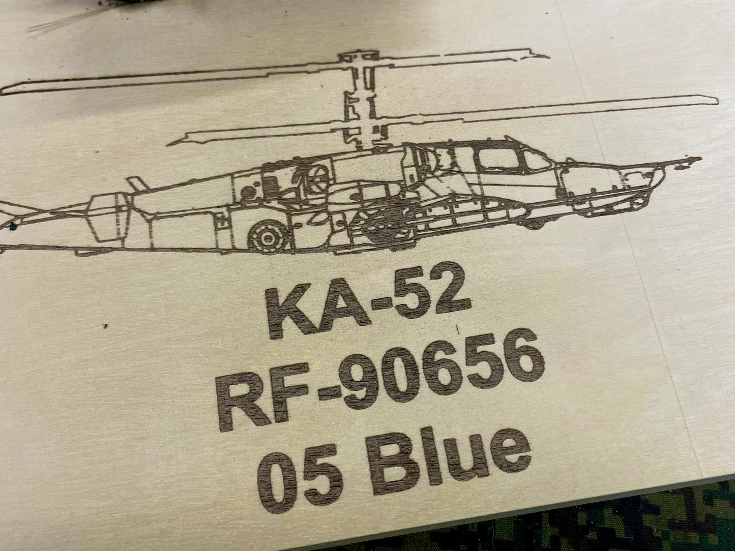 KA-52 ( RF-90656 / 05 Blue) Rotor Blade Plaque 1 - FREE SHIPPING