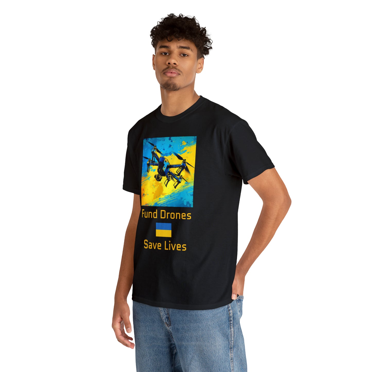 Fund Drones - Save Lives - Unisex Heavy Cotton Tee