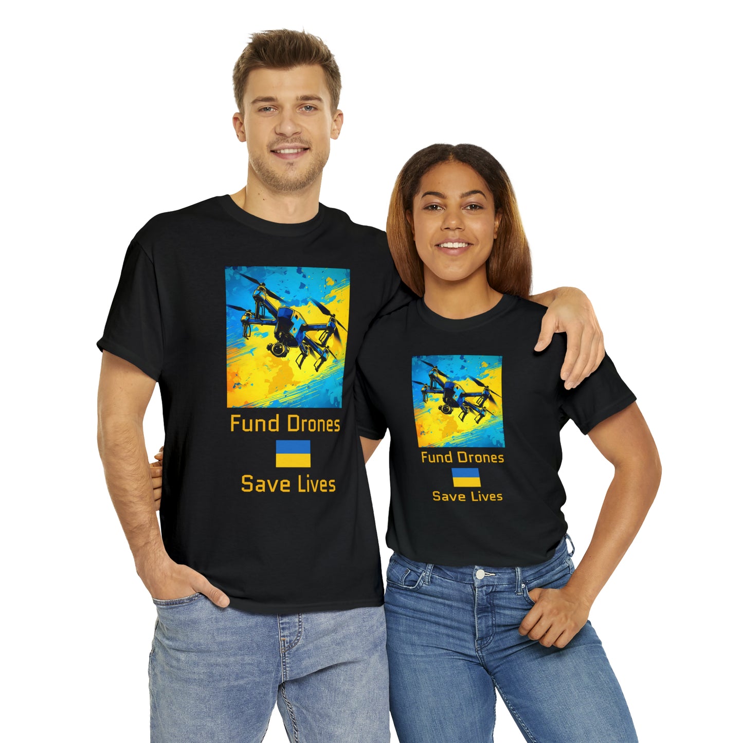 Fund Drones - Save Lives - Unisex Heavy Cotton Tee