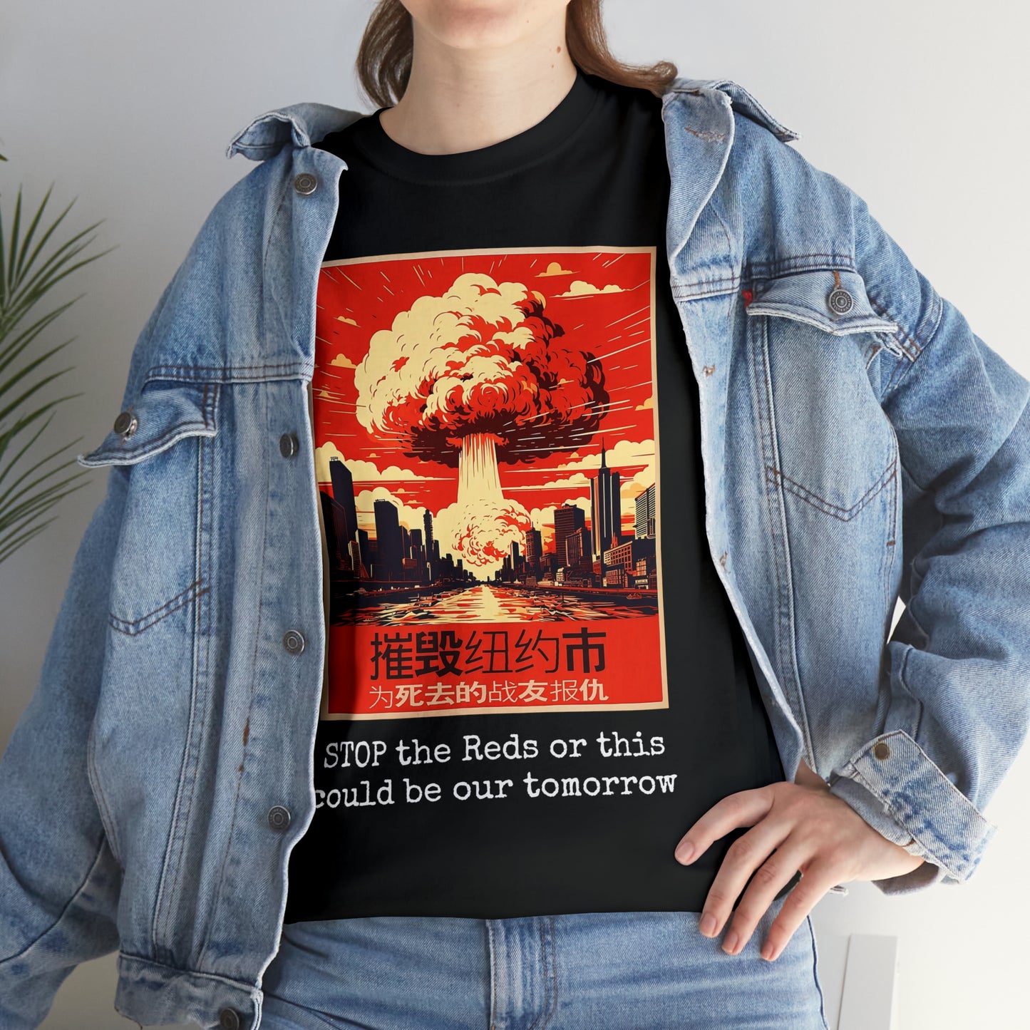 STOP the Reds - Unisex Heavy Cotton Tee