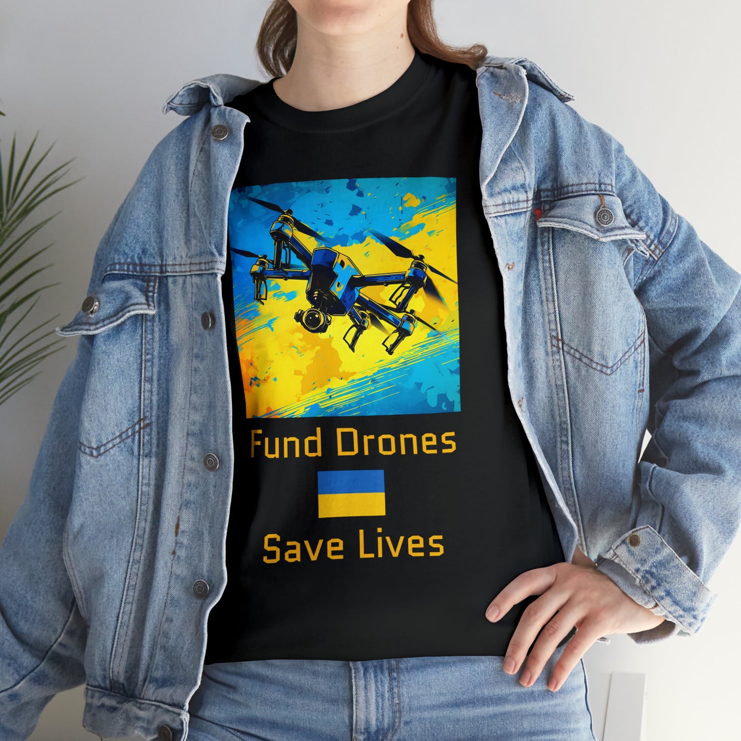 Fund Drones - Save Lives - Unisex Heavy Cotton Tee