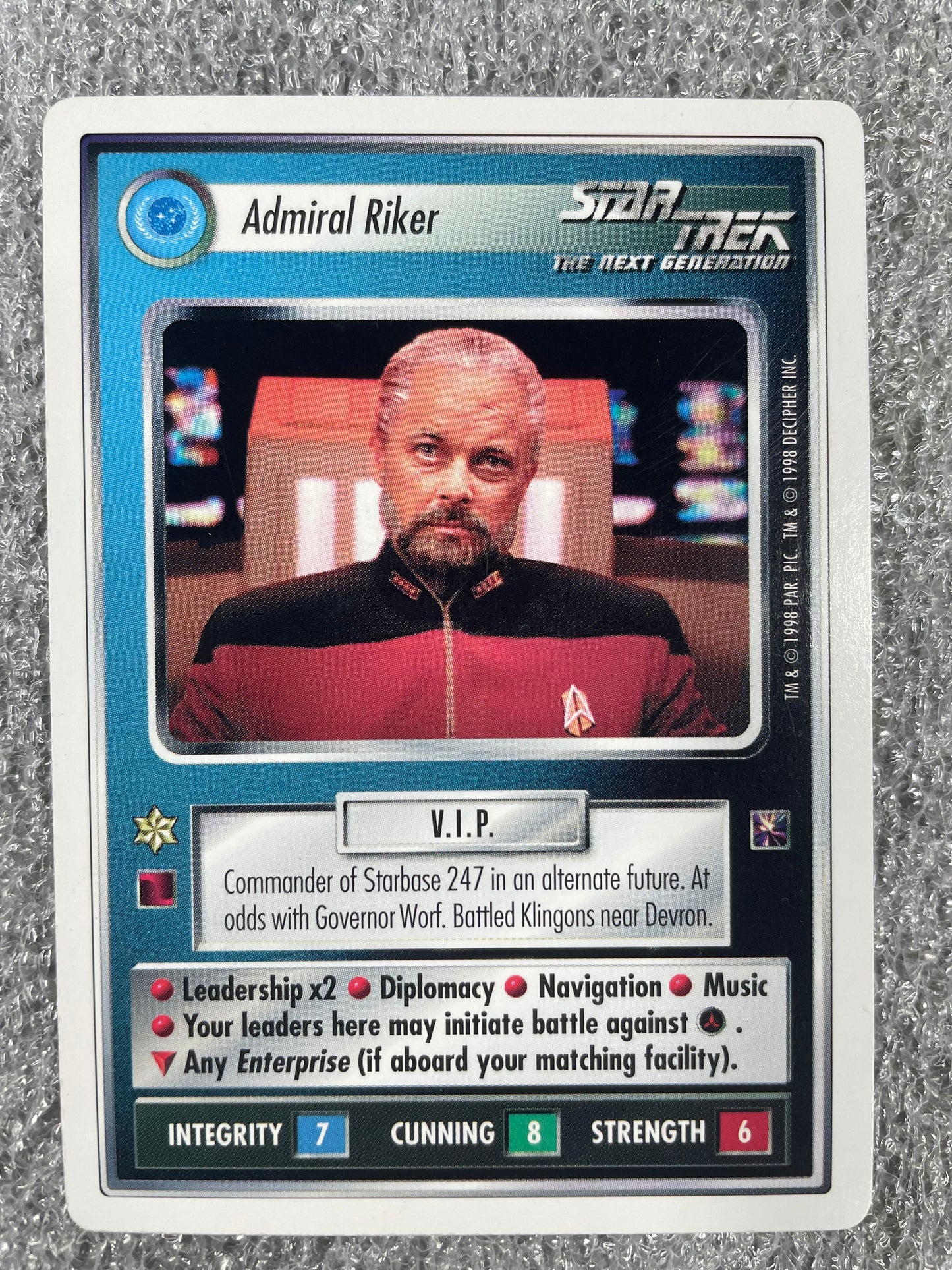 STCCG 1E - WB Preview - Admiral Riker