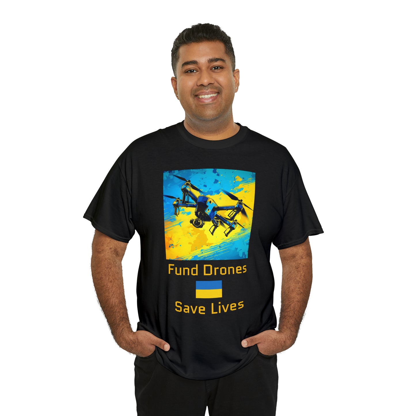 Fund Drones - Save Lives - Unisex Heavy Cotton Tee