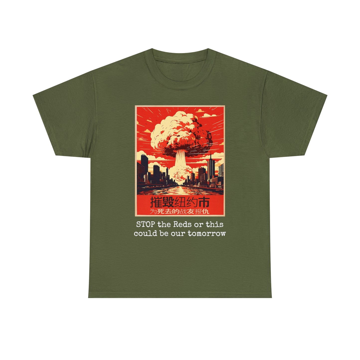 STOP the Reds - Unisex Heavy Cotton Tee