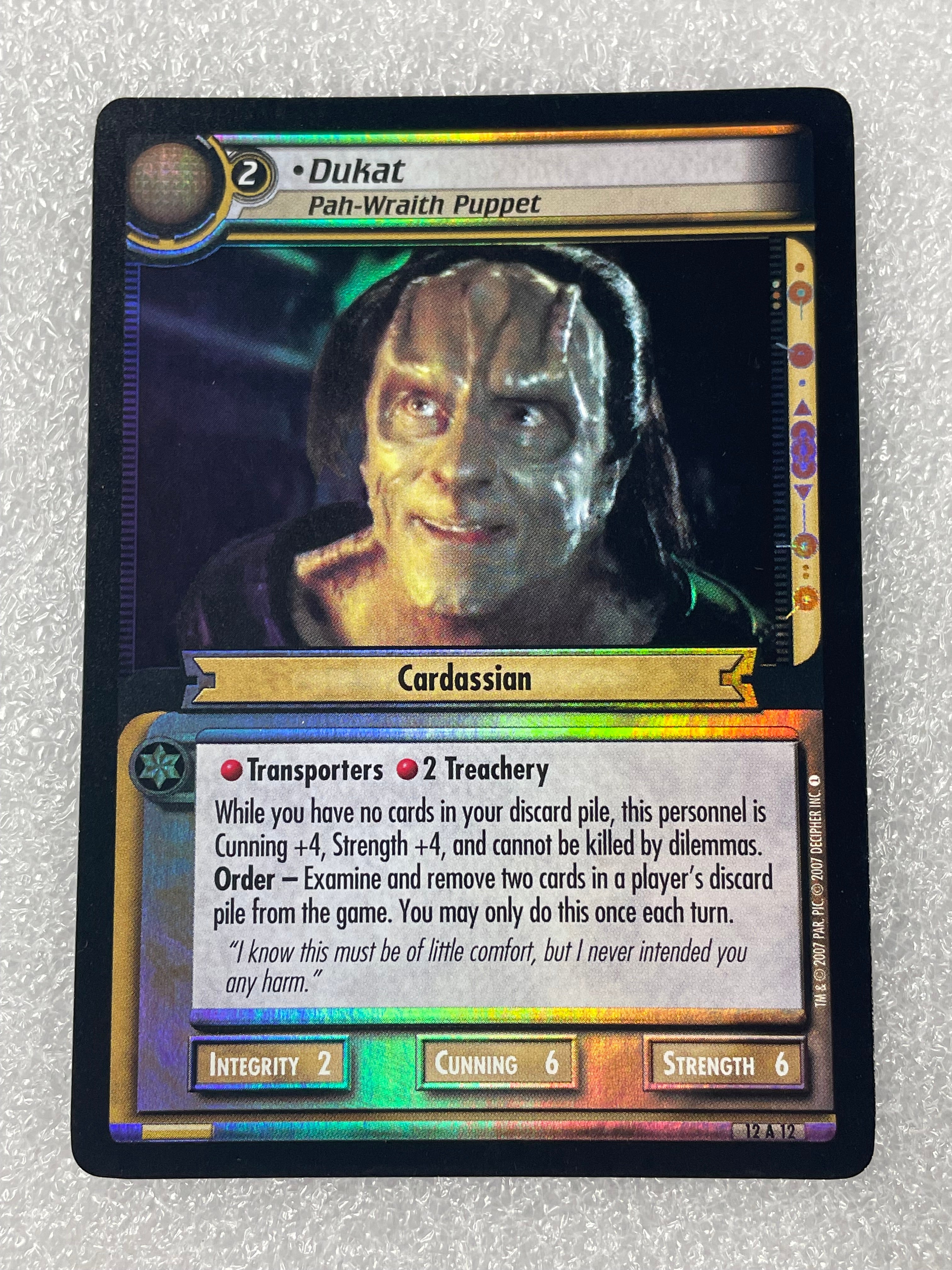 Par Wraith STCCG 2E - Dukat, Pah-Wraith Puppet - Archive Foil - FREE SHIPPING ...