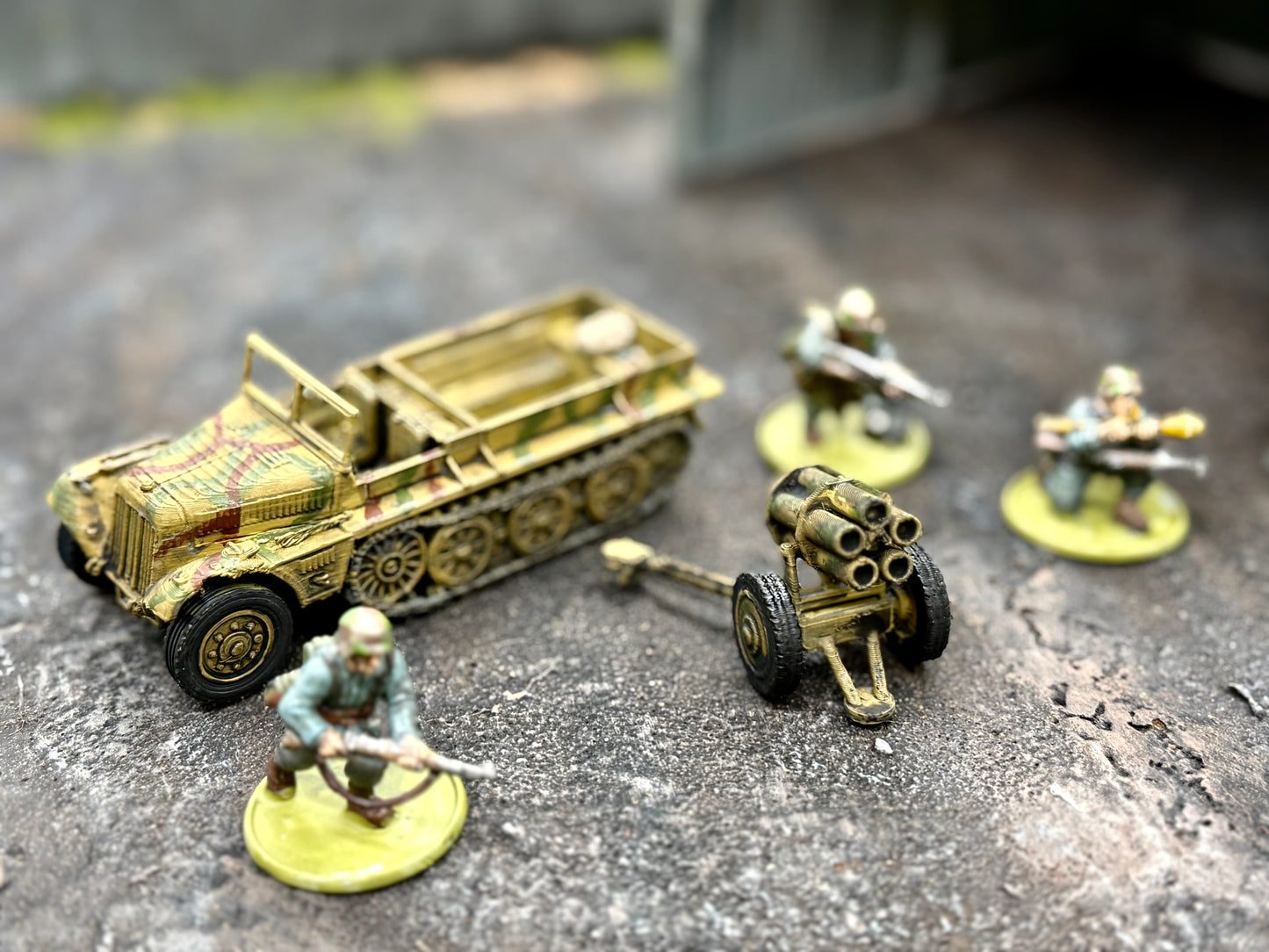 SDKFZ Halftrack truck and Nebelwerfer LOT