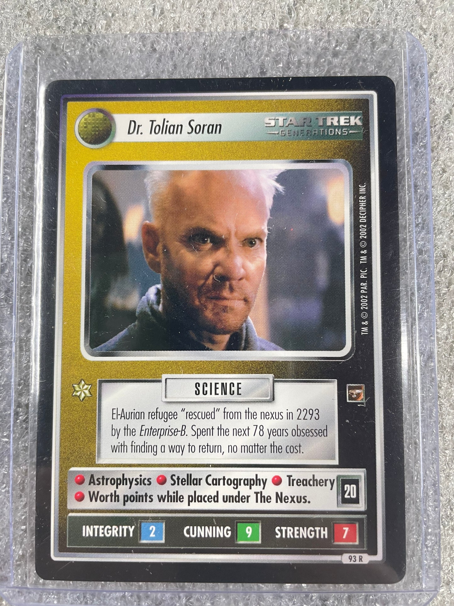 STCCG 1E - Dr. Tolian Soran —FREE SHIPPING