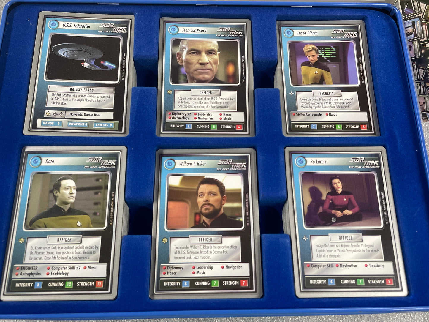 Star Trek CCG 1E - Silver Collector Tin - Open -FREE SHIPPING