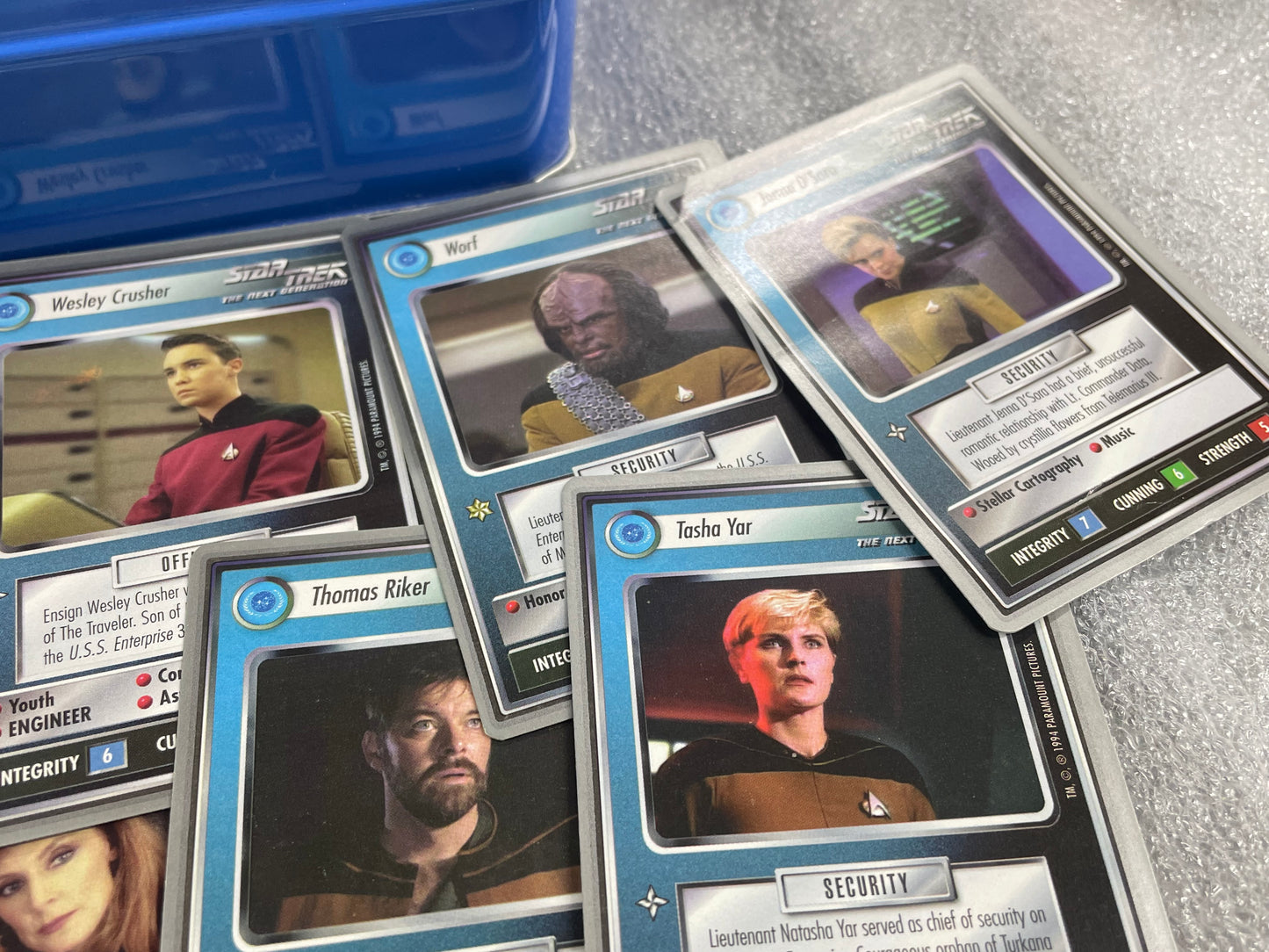 Star Trek CCG 1E - Silver Collector Tin - Open -FREE SHIPPING