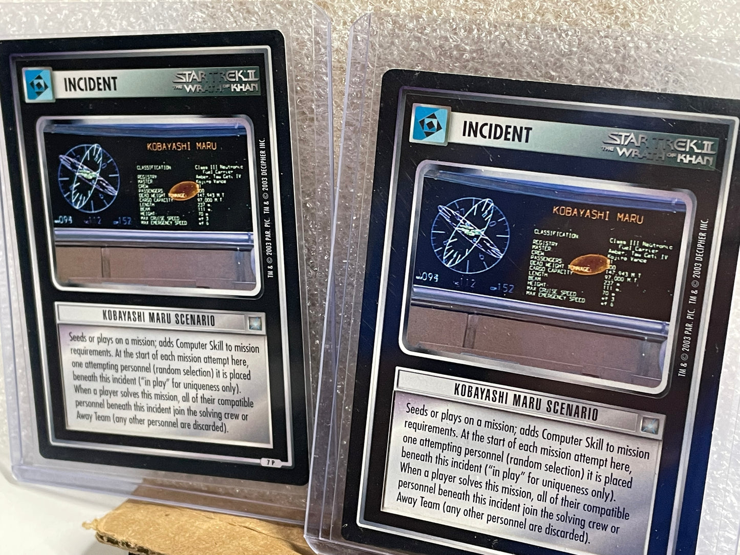 STCCG 1E - AGT - Kobayashi Maru Scenario