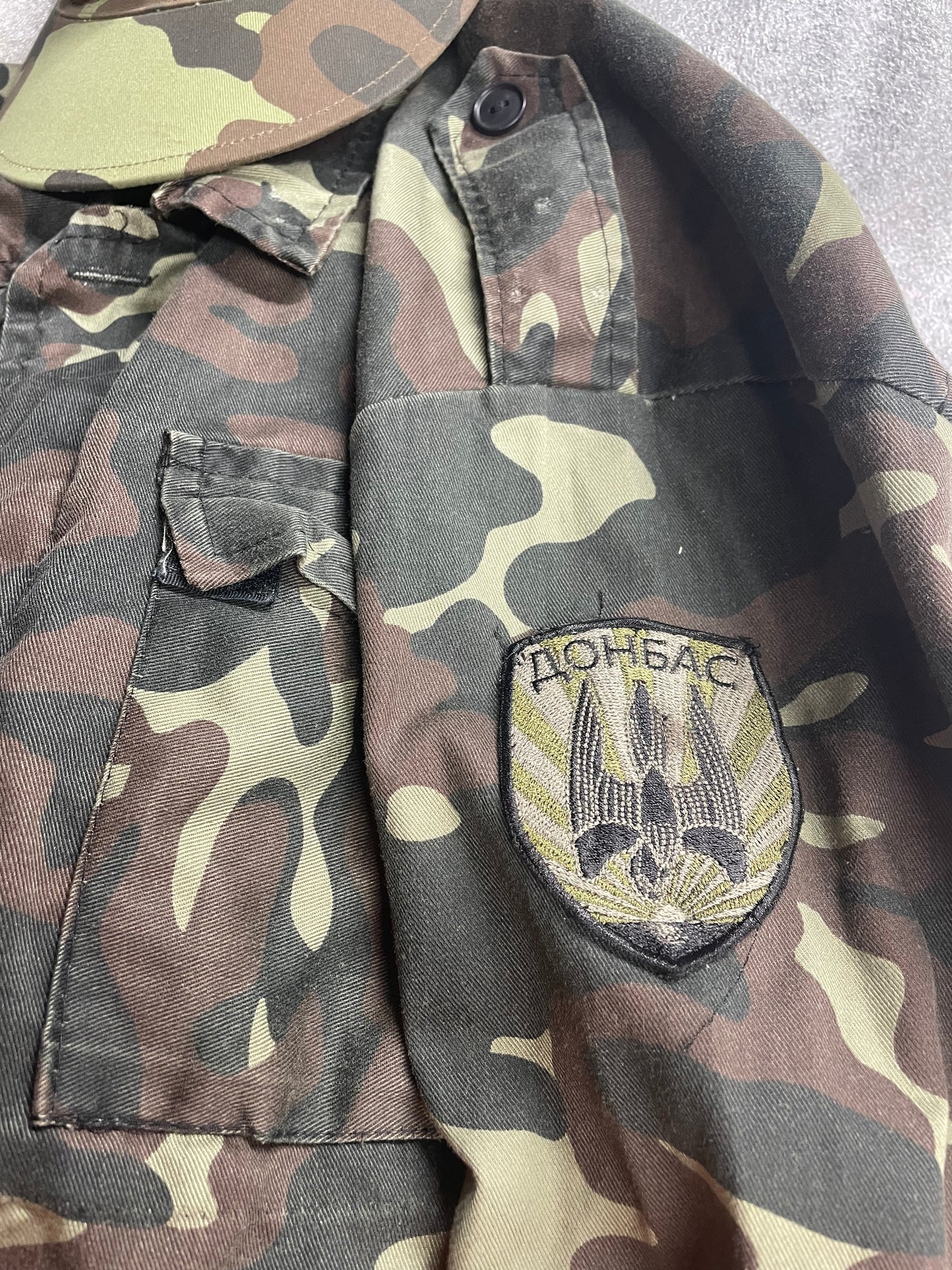 Donbas Battalion Veteran Top + Cap w/patches —FREE SHIPPING