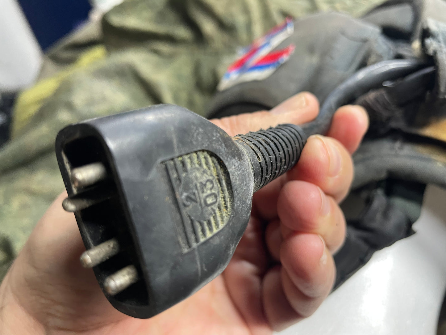 Russian Tankers Helmet w/Ribbon, Markings and Comms